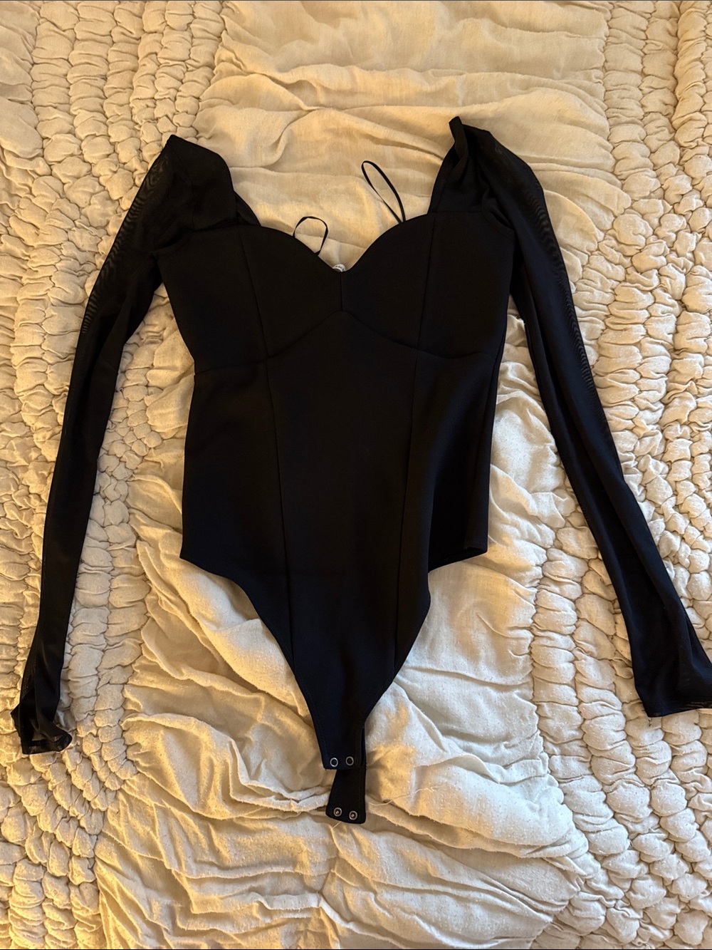Abercrombie & Fitch Black Bodysuit - Sz Medium